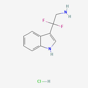 molecular formula C10H11ClF2N2 B11873483 2,2-Difluoro-2-(1H-indol-3-yl)ethanamine hydrochloride 