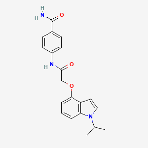 4-[({[1-(propan-2-yl)-1H-indol-4-yl]oxy}acetyl)amino]benzamide