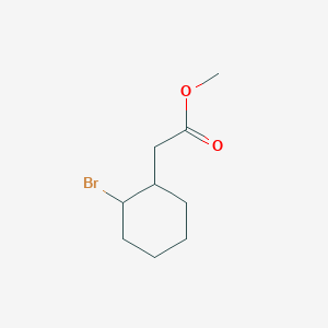 molecular formula C9H15BrO2 B11873570 Methyl 2-(2-bromocyclohexyl)acetate 