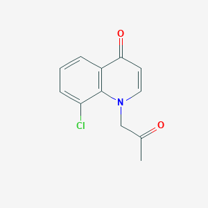 molecular formula C12H10ClNO2 B11873617 8-Chloro-1-(2-oxopropyl)quinolin-4(1H)-one 