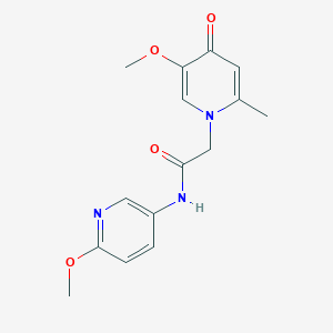 molecular formula C15H17N3O4 B1187362 2-(5-methoxy-2-methyl-4-oxopyridin-1(4H)-yl)-N-(6-methoxypyridin-3-yl)acetamide 