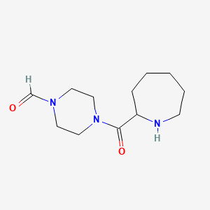 molecular formula C12H21N3O2 B11873671 4-(Azepane-2-carbonyl)piperazine-1-carbaldehyde 