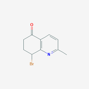 molecular formula C10H10BrNO B11873674 8-Bromo-2-methyl-7,8-dihydroquinolin-5(6H)-one CAS No. 879009-22-0