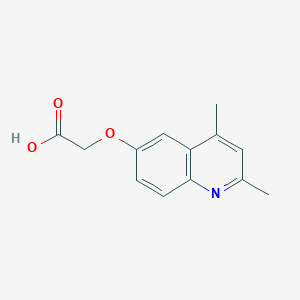 molecular formula C13H13NO3 B11873682 2-((2,4-Dimethylquinolin-6-yl)oxy)acetic acid 