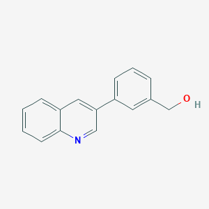 molecular formula C16H13NO B11873687 (3-(Quinolin-3-yl)phenyl)methanol 