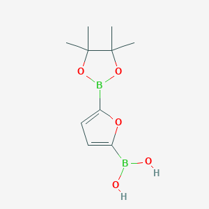 molecular formula C10H16B2O5 B11873697 (5-(4,4,5,5-Tetramethyl-1,3,2-dioxaborolan-2-yl)furan-2-yl)boronic acid 