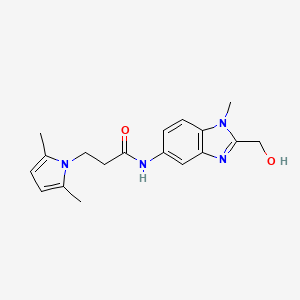 molecular formula C18H22N4O2 B1187371 3-(2,5-dimethyl-1H-pyrrol-1-yl)-N-[2-(hydroxymethyl)-1-methyl-1H-benzimidazol-5-yl]propanamide 