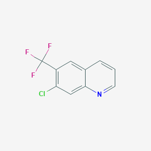 molecular formula C10H5ClF3N B11873740 7-Chloro-6-(trifluoromethyl)quinoline 