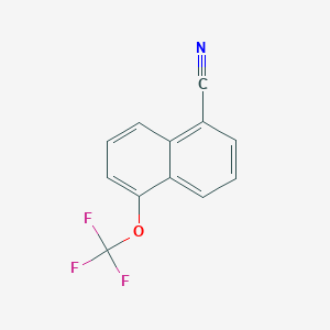 molecular formula C12H6F3NO B11873753 1-Cyano-5-(trifluoromethoxy)naphthalene 