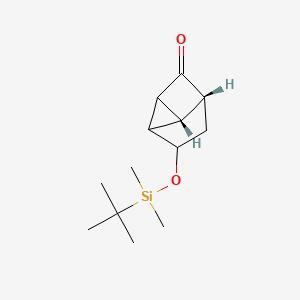 molecular formula C13H22O2Si B11873771 (1S,3S,5R)-3-((tert-butyldimethylsilyl)oxy)tricyclo[3.2.0.02,7]heptan-6-one 