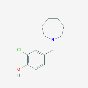 molecular formula C13H18ClNO B11873784 4-(Azepan-1-ylmethyl)-2-chlorophenol 