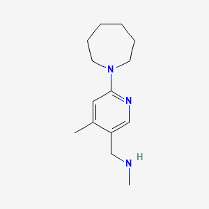 molecular formula C14H23N3 B11873811 1-(6-(Azepan-1-yl)-4-methylpyridin-3-yl)-N-methylmethanamine 