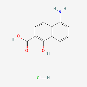 molecular formula C11H10ClNO3 B11873819 5-Amino-1-hydroxy-2-naphthoic acid hydrochloride CAS No. 63163-95-1