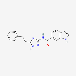 N-[3-(2-phenylethyl)-1H-1,2,4-triazol-5-yl]-1H-indole-6-carboxamide