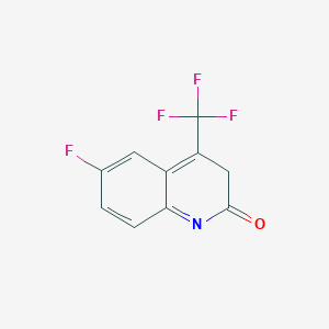 molecular formula C10H5F4NO B11873830 6-fluoro-4-(trifluoromethyl)-3H-quinolin-2-one 