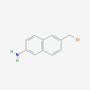 molecular formula C11H10BrN B11873838 6-(Bromomethyl)naphthalen-2-amine 