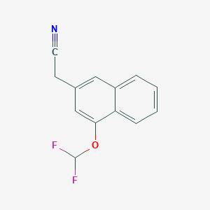 molecular formula C13H9F2NO B11873856 1-(Difluoromethoxy)naphthalene-3-acetonitrile 