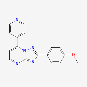 molecular formula C17H13N5O B1187386 2-(4-Methoxyphenyl)-7-(pyridin-4-yl)[1,2,4]triazolo[1,5-a]pyrimidine 