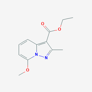 molecular formula C12H14N2O3 B11873880 Ethyl 7-methoxy-2-methylpyrazolo[1,5-A]pyridine-3-carboxylate CAS No. 1352397-25-1