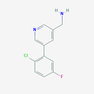 (5-(2-Chloro-5-fluorophenyl)pyridin-3-yl)methanamine