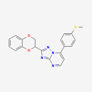 2-(2,3-Dihydro-1,4-benzodioxin-2-yl)-7-[4-(methylsulfanyl)phenyl][1,2,4]triazolo[1,5-a]pyrimidine