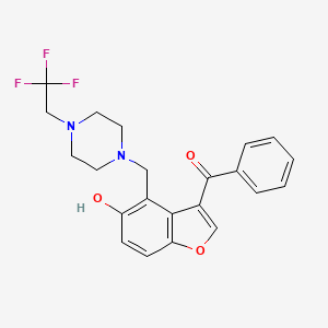 (5-Hydroxy-4-{[4-(2,2,2-trifluoroethyl)piperazin-1-yl]methyl}-1-benzofuran-3-yl)(phenyl)methanone