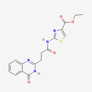 Ethyl 2-{[3-(4-hydroxyquinazolin-2-yl)propanoyl]amino}-1,3-thiazole-4-carboxylate