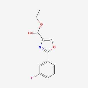 2-(3-Fluoro-phenyl)-oxazole-4-carboxylic acid ethyl ester