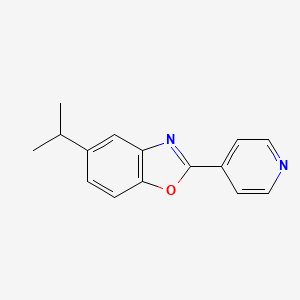 molecular formula C15H14N2O B11873948 5-Isopropyl-2-(pyridin-4-yl)benzo[d]oxazole 