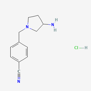 4-((3-Aminopyrrolidin-1-yl)methyl)benzonitrile hydrochloride