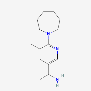 1-(6-(Azepan-1-yl)-5-methylpyridin-3-yl)ethanamine