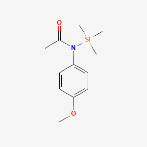 molecular formula C12H19NO2Si B11874033 Acetamide, N-(4-methoxyphenyl)-N-(trimethylsilyl)- CAS No. 10437-02-2