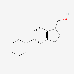 molecular formula C16H22O B11874083 (-)-5-Cyclohexyl-1-indanmethanol CAS No. 38032-71-2