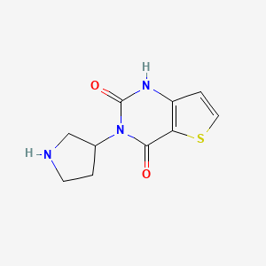 molecular formula C10H11N3O2S B11874086 3-(Pyrrolidin-3-yl)thieno[3,2-d]pyrimidine-2,4(1H,3H)-dione 