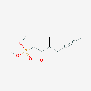 molecular formula C10H17O4P B11874089 Dimethyl (S)-(3-methyl-2-oxohept-5-yn-1-yl)phosphonate 