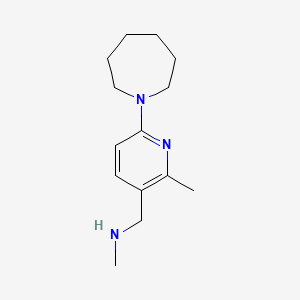 molecular formula C14H23N3 B11874108 1-(6-(Azepan-1-yl)-2-methylpyridin-3-yl)-N-methylmethanamine 