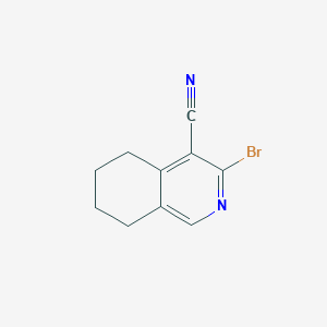 molecular formula C10H9BrN2 B11874116 3-Bromo-5,6,7,8-tetrahydroisoquinoline-4-carbonitrile 