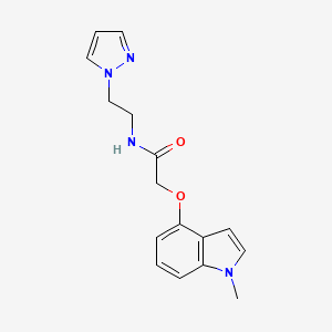 2-[(1-methyl-1H-indol-4-yl)oxy]-N-[2-(1H-pyrazol-1-yl)ethyl]acetamide