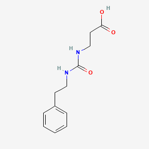 molecular formula C12H16N2O3 B11874181 3-(3-Phenethylureido)propanoic acid 