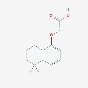 molecular formula C14H18O3 B11874230 [(5,5-Dimethyl-5,6,7,8-tetrahydronaphthalen-1-yl)oxy]acetic acid CAS No. 92864-05-6