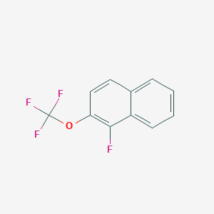 molecular formula C11H6F4O B11874240 1-Fluoro-2-(trifluoromethoxy)naphthalene 