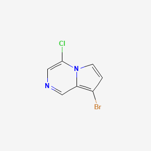 molecular formula C7H4BrClN2 B11874258 8-Bromo-4-chloropyrrolo[1,2-A]pyrazine 