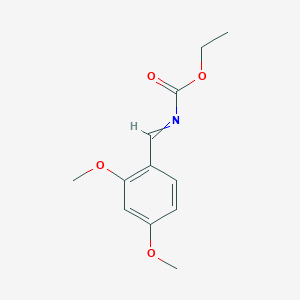 molecular formula C12H15NO4 B11874263 Ethyl 2,4-dimethoxybenzylidenecarbamate 