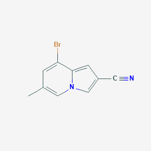 molecular formula C10H7BrN2 B11874264 8-Bromo-6-methylindolizine-2-carbonitrile 