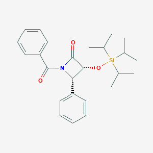 molecular formula C25H33NO3Si B118743 (3R,4S)-1-Benzoyl-4-phenyl-3-((triisopropylsilyl)oxy)azetidin-2-one CAS No. 155371-59-8