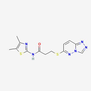 N-(4,5-dimethyl-1,3-thiazol-2-yl)-3-([1,2,4]triazolo[4,3-b]pyridazin-6-ylsulfanyl)propanamide