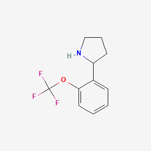 molecular formula C11H12F3NO B11874345 2-[2-(Trifluoromethoxy)phenyl]pyrrolidine 