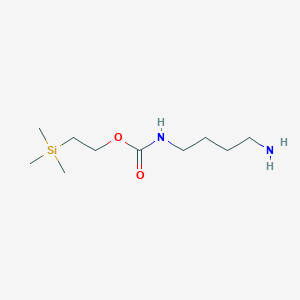 molecular formula C10H24N2O2Si B11874367 Carbamic acid, (4-aminobutyl)-, 2-(trimethylsilyl)ethyl ester CAS No. 682812-50-6