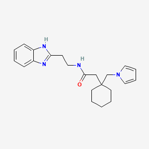 N-[2-(1H-benzimidazol-2-yl)ethyl]-2-[1-(1H-pyrrol-1-ylmethyl)cyclohexyl]acetamide