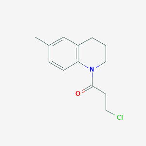 molecular formula C13H16ClNO B11874399 3-chloro-1-(6-methyl-3,4-dihydroquinolin-1(2H)-yl)propan-1-one CAS No. 92020-86-5